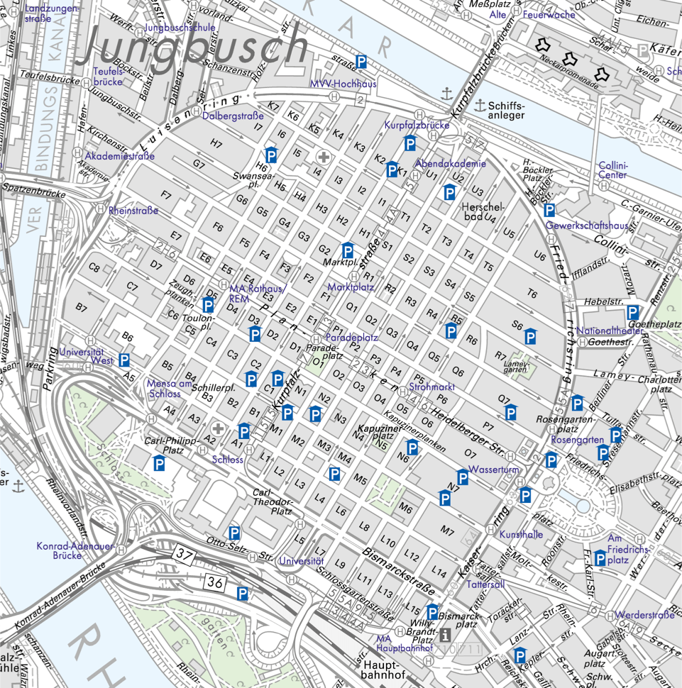 Parken in Mannheim City 2020